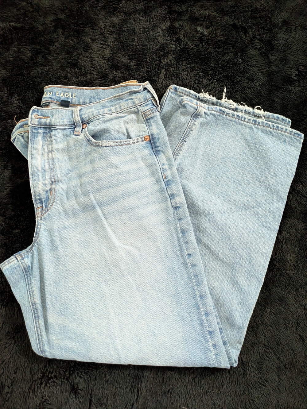 American Eagle Strigid Stovepipe Jeans - Light Wash